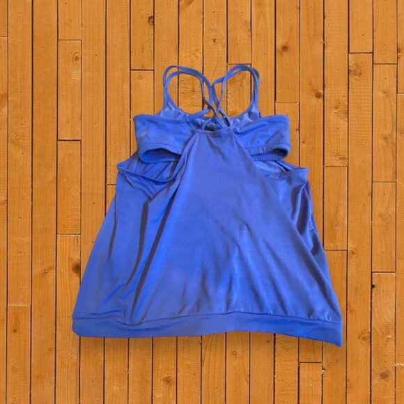 Athleta Periwinkle Blue Built-in-Bra Athletic Crossback Camisole Size Med - Picture 7 of 7